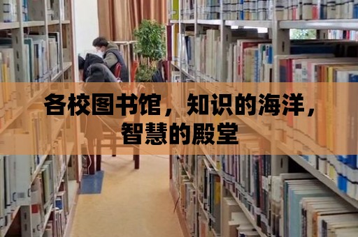 各校圖書館，知識的海洋，智慧的殿堂