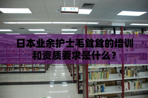 日本業余護士毛聳聳的培訓和資質要求是什么？