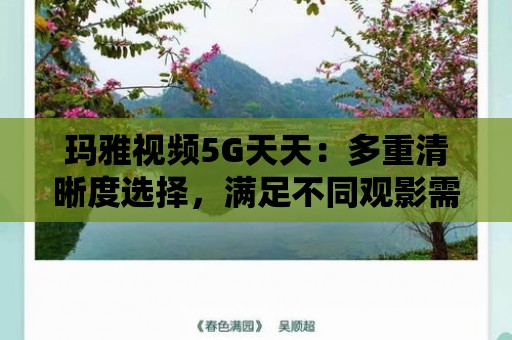 瑪雅視頻5G天天：多重清晰度選擇，滿足不同觀影需求