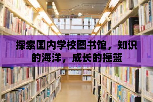 探索國內學校圖書館，知識的海洋，成長的搖籃