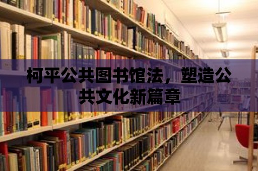 柯平公共圖書館法，塑造公共文化新篇章