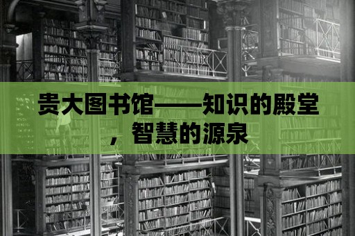 貴大圖書館——知識的殿堂，智慧的源泉