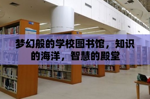 夢幻般的學校圖書館，知識的海洋，智慧的殿堂