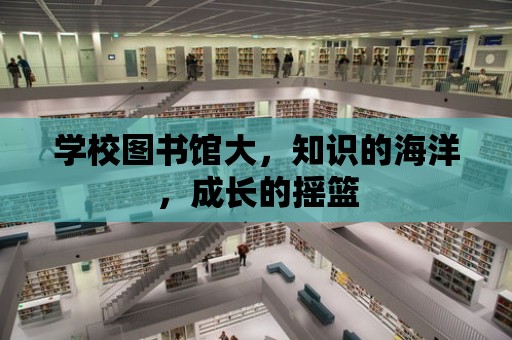 學校圖書館大，知識的海洋，成長的搖籃