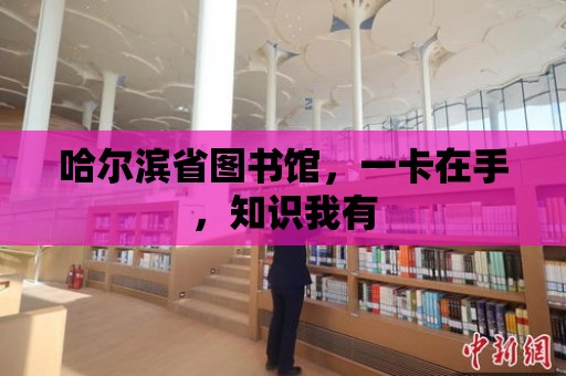 哈爾濱省圖書館，一卡在手，知識我有