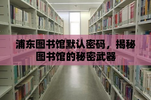 浦東圖書館默認密碼，揭秘圖書館的秘密武器