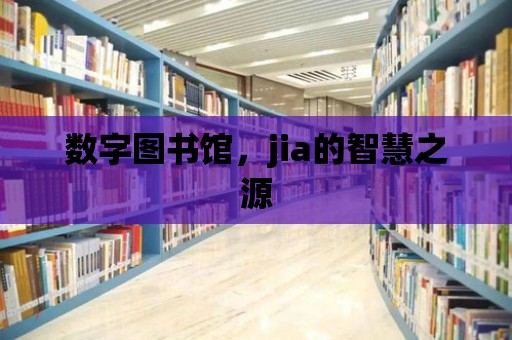 數字圖書館，jia的智慧之源