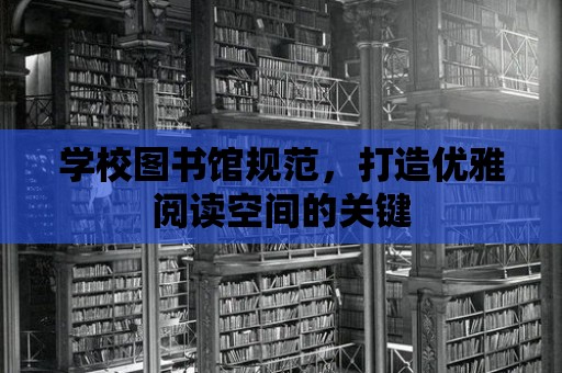 學校圖書館規范，打造優雅閱讀空間的關鍵