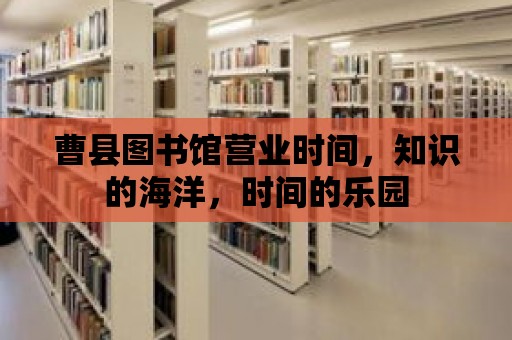 曹縣圖書館營業時間，知識的海洋，時間的樂園