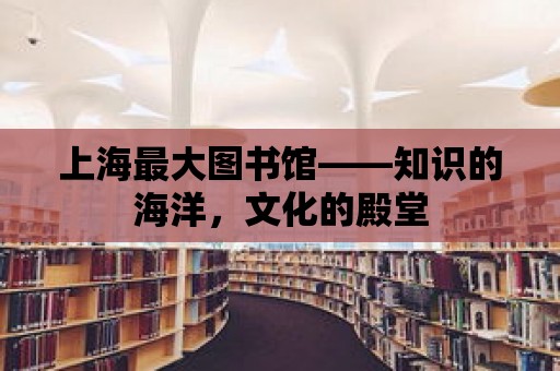 上海最大圖書館——知識的海洋，文化的殿堂