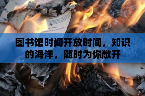 圖書館時間開放時間，知識的海洋，隨時為你敞開