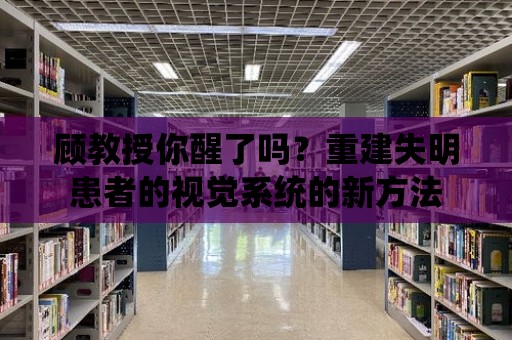 顧教授你醒了嗎？重建失明患者的視覺系統的新方法