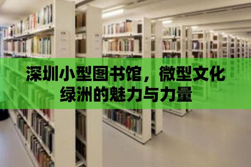 深圳小型圖書館，微型文化綠洲的魅力與力量