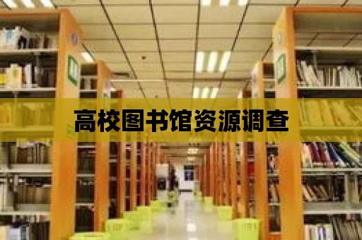 高校圖書館資源調查