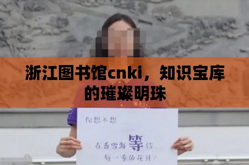 浙江圖書館cnki，知識寶庫的璀璨明珠