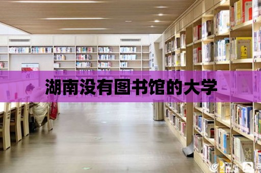 湖南沒有圖書館的大學