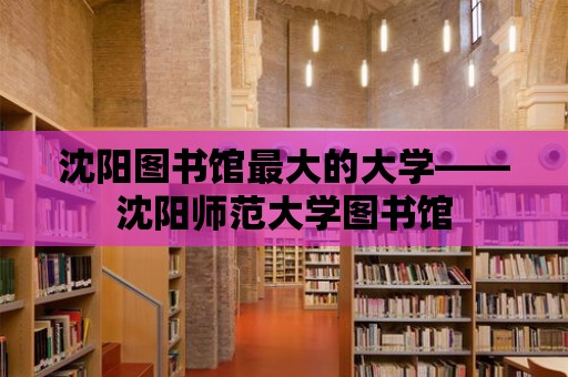 沈陽圖書館最大的大學(xué)——沈陽師范大學(xué)圖書館