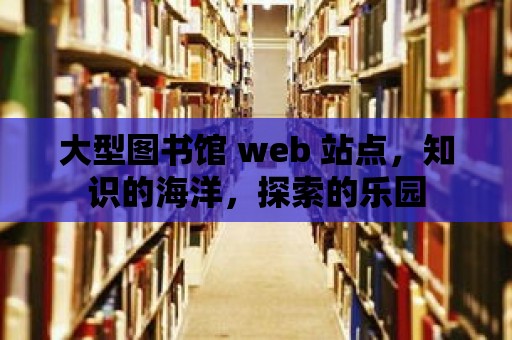 大型圖書館 web 站點，知識的海洋，探索的樂園