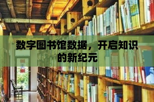 數字圖書館數據，開啟知識的新紀元