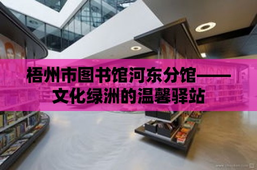 梧州市圖書館河?xùn)|分館——文化綠洲的溫馨驛站