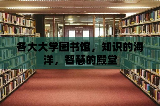 各大大學圖書館，知識的海洋，智慧的殿堂