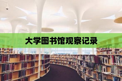 大學圖書館觀察記錄