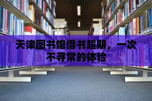 天津圖書館借書超期，一次不尋常的體驗