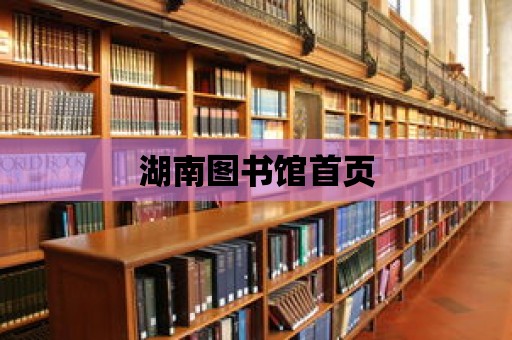 湖南圖書館首頁