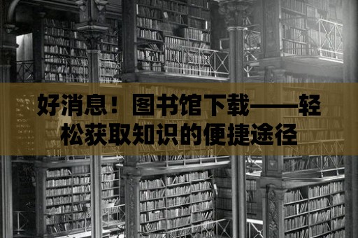 好消息！圖書館下載——輕松獲取知識的便捷途徑