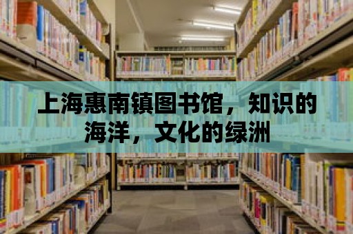 上海惠南鎮圖書館，知識的海洋，文化的綠洲