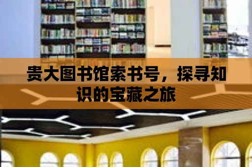 貴大圖書館索書號，探尋知識的寶藏之旅