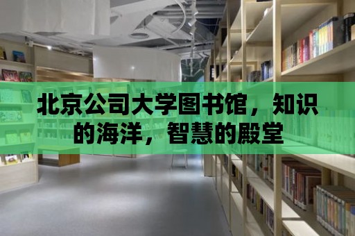 北京公司大學(xué)圖書館，知識的海洋，智慧的殿堂