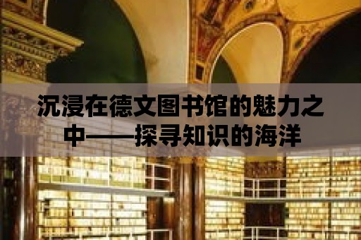 沉浸在德文圖書(shū)館的魅力之中——探尋知識(shí)的海洋