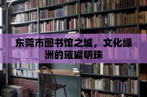 東莞市圖書館之城，文化綠洲的璀璨明珠