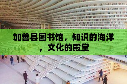 加善縣圖書館，知識的海洋，文化的殿堂