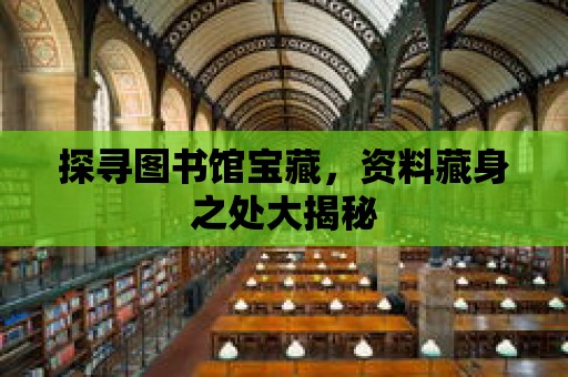 探尋圖書館寶藏，資料藏身之處大揭秘