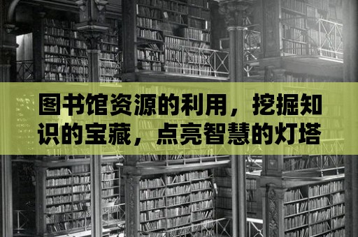 圖書館資源的利用，挖掘知識的寶藏，點亮智慧的燈塔