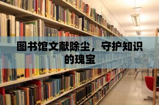 圖書館文獻除塵，守護知識的瑰寶