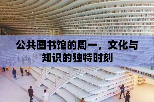 公共圖書館的周一，文化與知識的獨特時刻