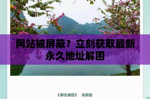 網(wǎng)站被屏蔽？立刻獲取最新永久地址解困