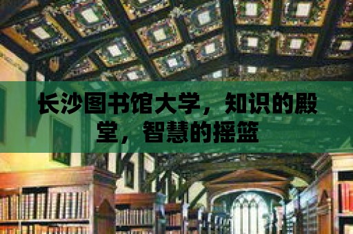 長沙圖書館大學，知識的殿堂，智慧的搖籃