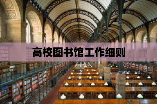 高校圖書館工作細則