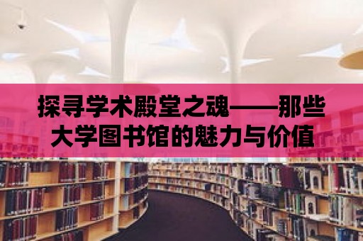 探尋學(xué)術(shù)殿堂之魂——那些大學(xué)圖書(shū)館的魅力與價(jià)值