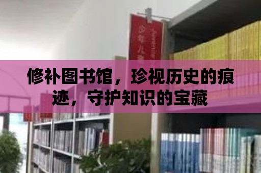 修補圖書館，珍視歷史的痕跡，守護知識的寶藏