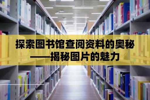 探索圖書館查閱資料的奧秘——揭秘圖片的魅力