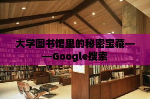 大學圖書館里的秘密寶藏——Google搜索