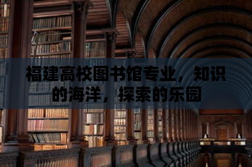 福建高校圖書館專業，知識的海洋，探索的樂園