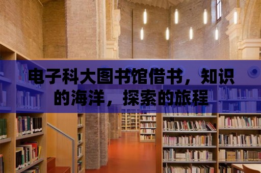 電子科大圖書館借書，知識的海洋，探索的旅程