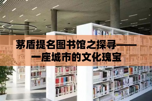 茅盾提名圖書館之探尋——一座城市的文化瑰寶