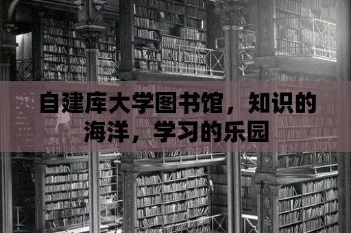 自建庫大學(xué)圖書館，知識(shí)的海洋，學(xué)習(xí)的樂園